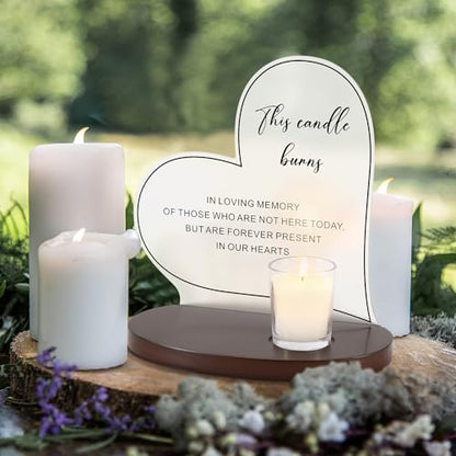 "In Loving Memory" Pet Memorial Sign & Candle