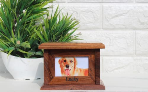 Personalized Wooden Pet Photo Urn
