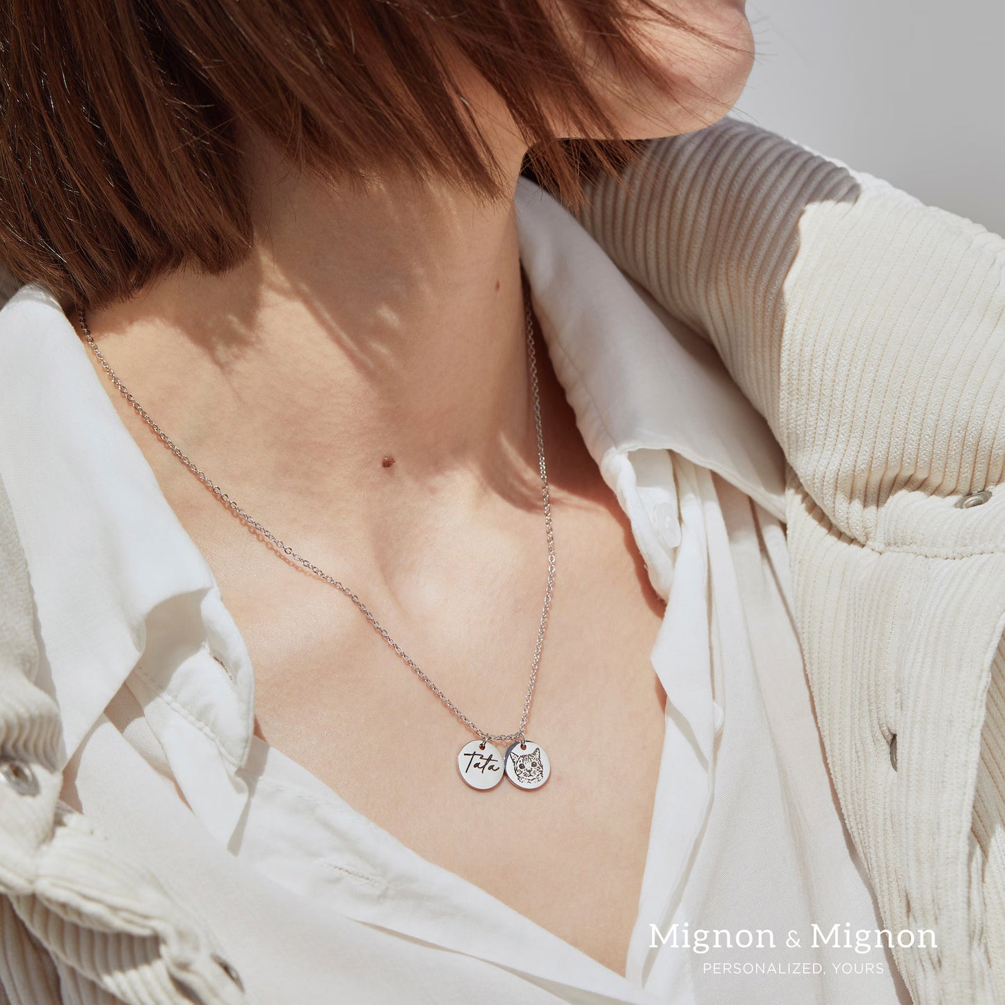 Custom Pet Memorial Portrait Necklace