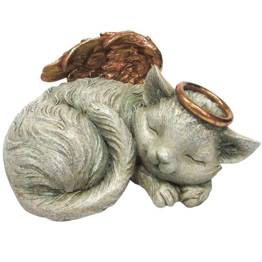 Angel Cat with Halo Sleeping Cremation Urn - 30 Cubic Inches