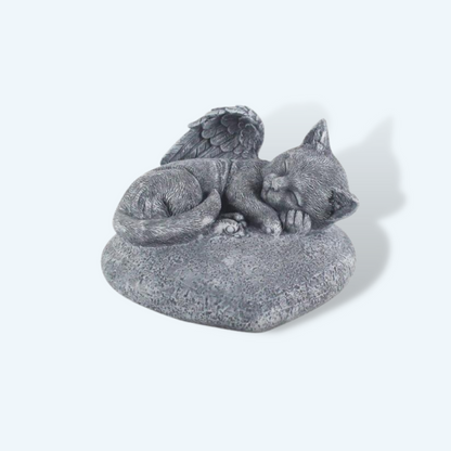 Custom Engraved Angel Cat Memorial Statue