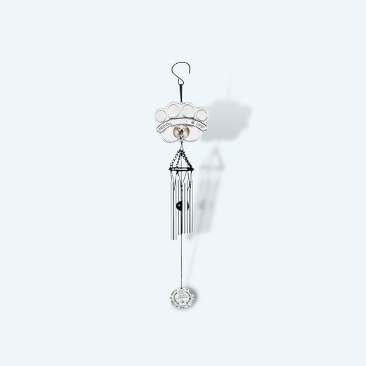 Pet Memorial Wind Chime 19“ with Photo Frame Gift Box Sympathy Poem