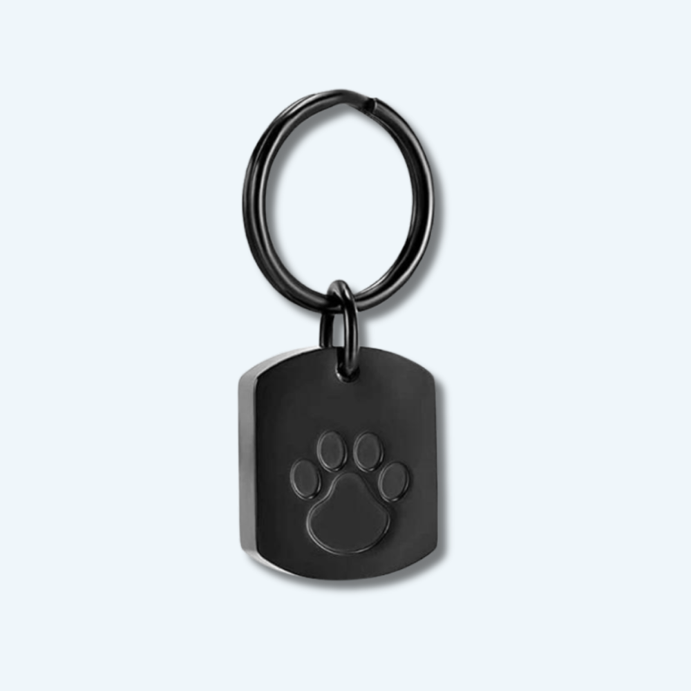 Black Paw Keychain for Pet Ashes | 2 Styles Available