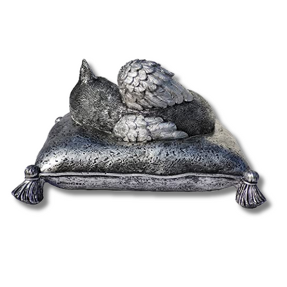 Customized Angel Cat Sleeping On Pillow Cremation Urn