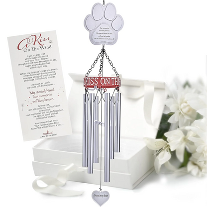 “A Kiss on the Wind” Pet Memorial 19-Inch Wind Chime