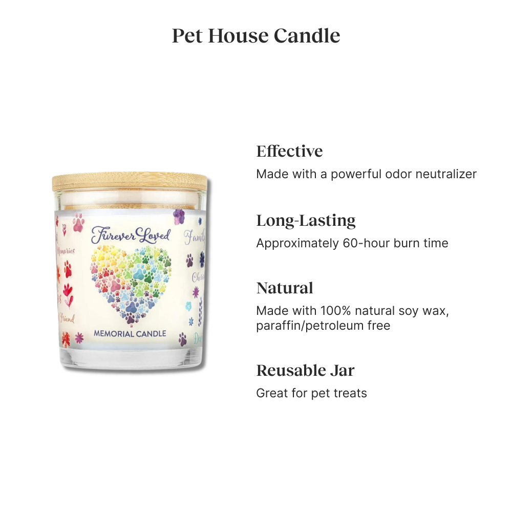 Furever Loved Eco-Friendly Natural Soy Wax Pet Memorial Candle