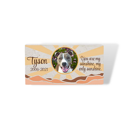 Colorful Custom Limestone Pet Burial Marker | Choose from 4 Styles