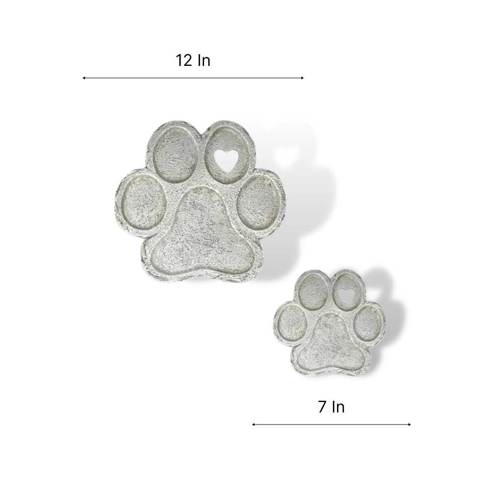 Paw-Shaped Custom Text Pet Burial Marker