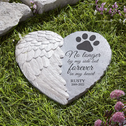 Personalized Memorial Stepping Garden Stone Engraved with Pet's Name