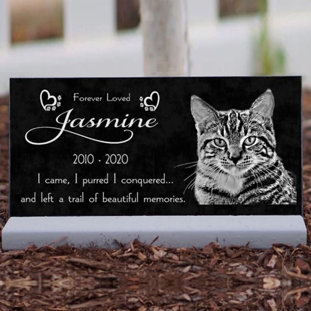 Pet Memorial Monument Engraved Granite Headstone (4 Options Available)