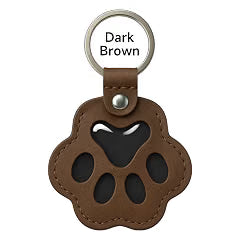 Custom Name Paw-Shaped Leather Keychain, Refillable Keepsake for Bag or Key