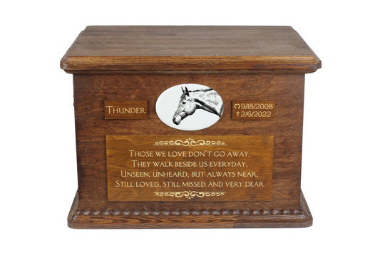 Memorial Horse Urn With Custom Image & Text