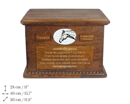 Memorial Horse Urn With Custom Image & Text