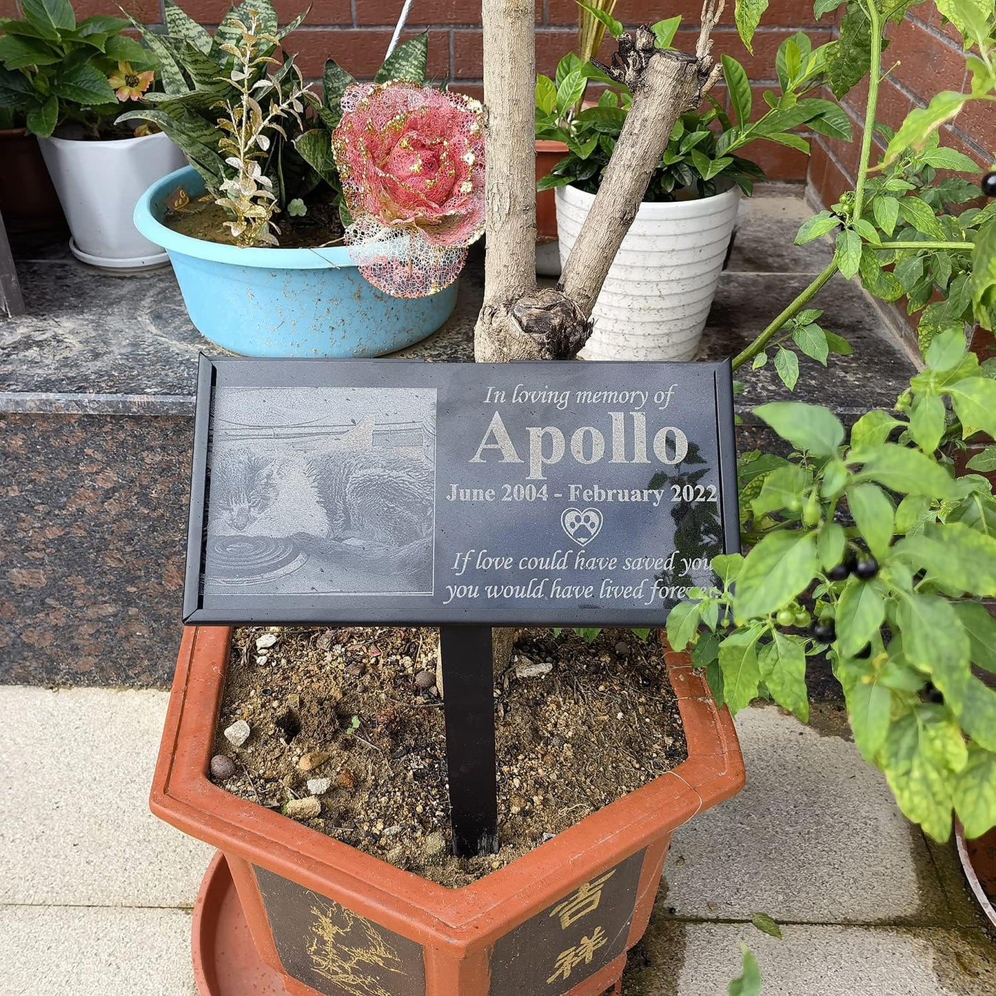 Memorial Stones Holder, Garden Stone Stand for Memorial Plaque