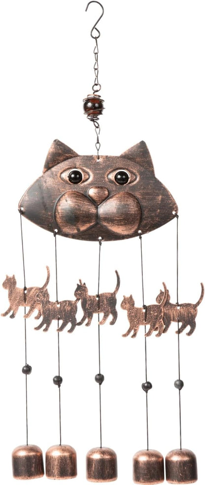 "Fancy Cat" Harmonic Soothing Garden Wind Chimes - 20"