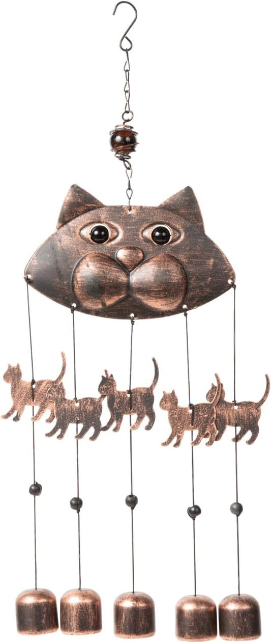 "Fancy Cat" Harmonic Soothing Garden Wind Chimes - 20"