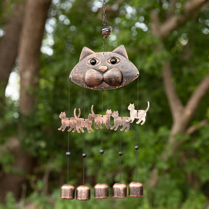 "Fancy Cat" Harmonic Soothing Garden Wind Chimes - 20"