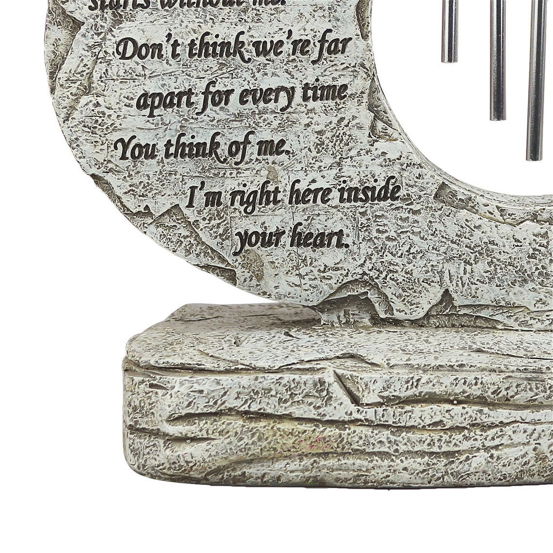 Custom-Engraved Pet Memorial Stone with Wind Chimes