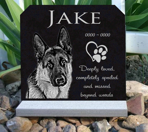 Custom Engraved Granite Upright Grave Marker Headstone (4 Options Available)