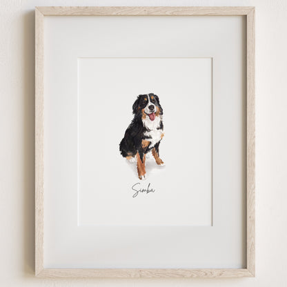 Custom Handpainted Watercolor Pet Portrait | Support Local Artists