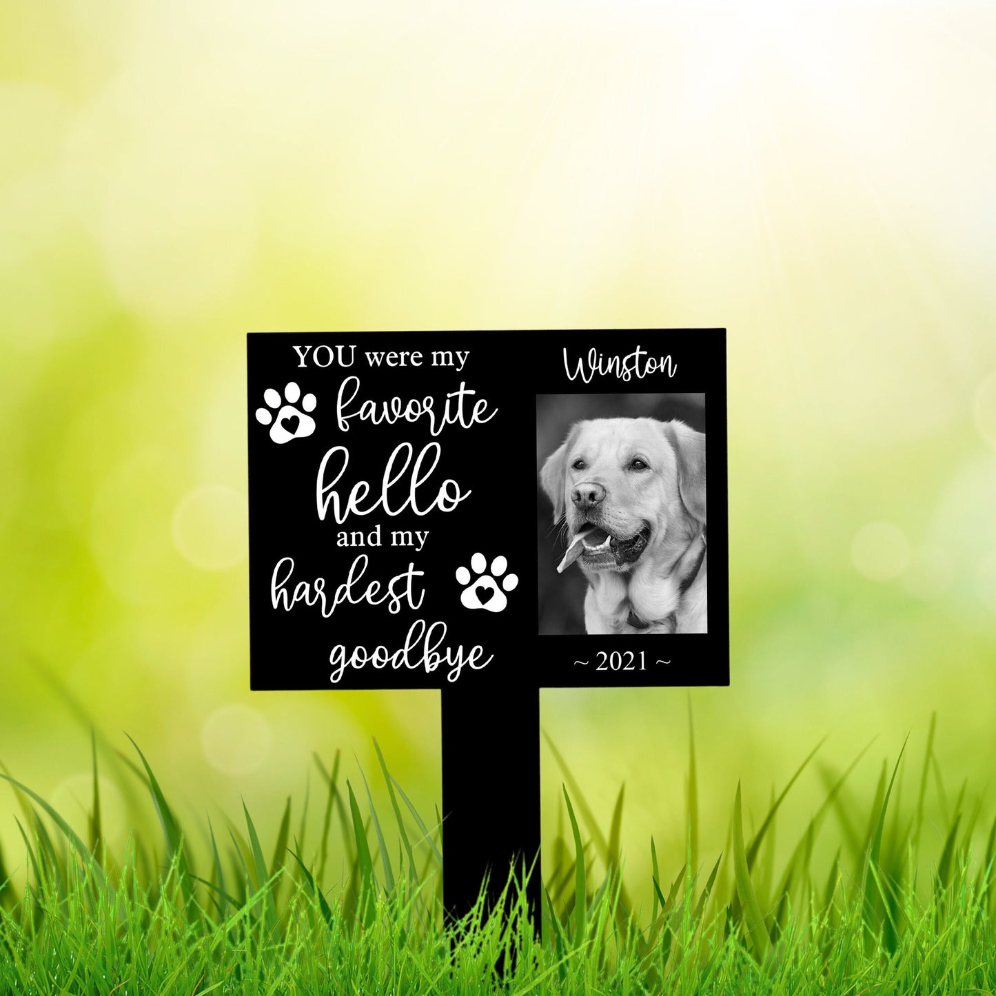 Custom Grave Memorial Marker Pet Remembrance Stake