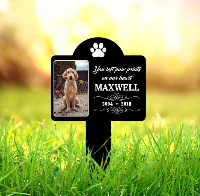 Custom Pet Portrait Sympathy Memorial Grave Marker