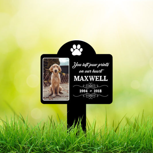 Custom Pet Portrait Sympathy Memorial Grave Marker