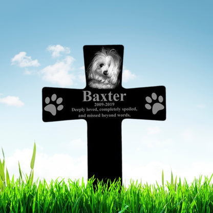 Personalized Pet Grave Marker W/ Photo Memorial