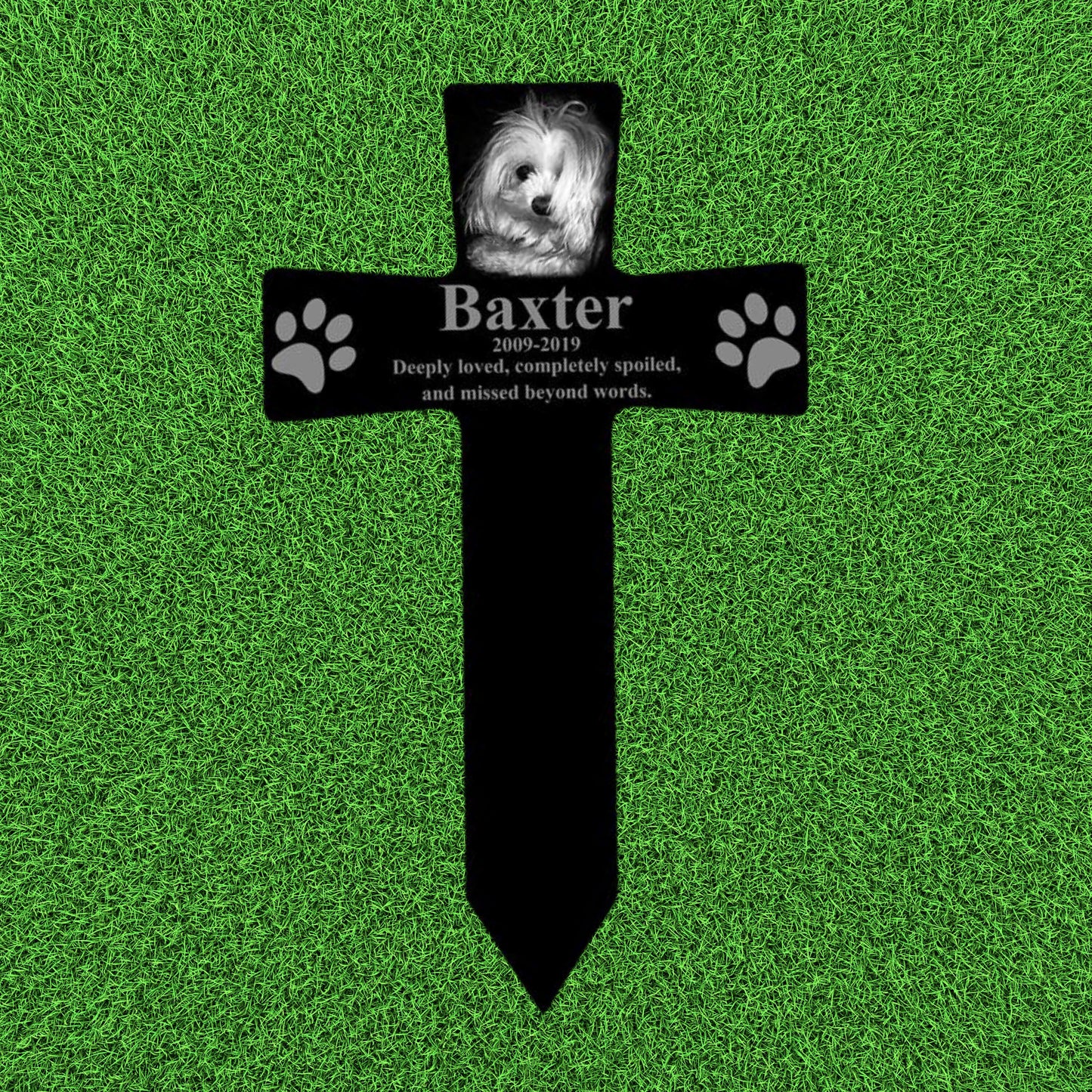 Personalized Pet Grave Marker W/ Photo Memorial