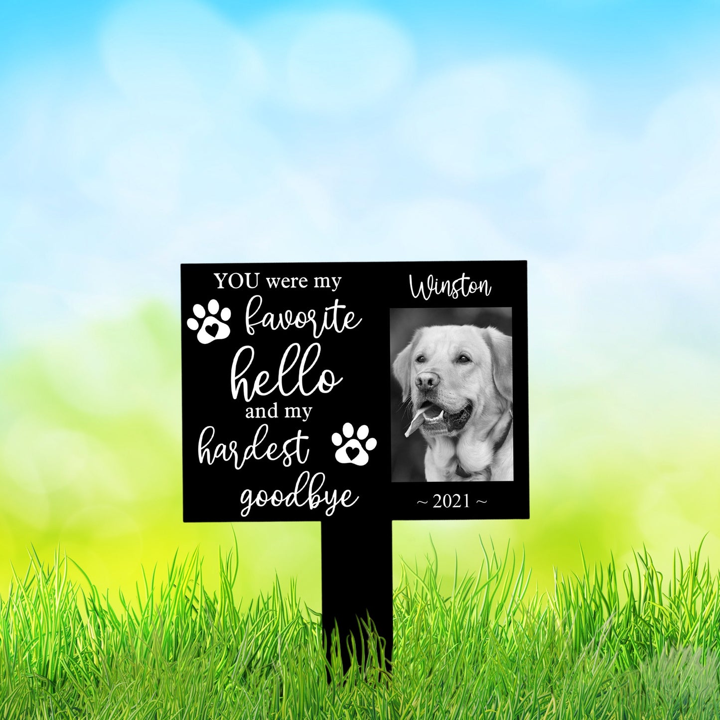 Custom Grave Memorial Marker Pet Remembrance Stake