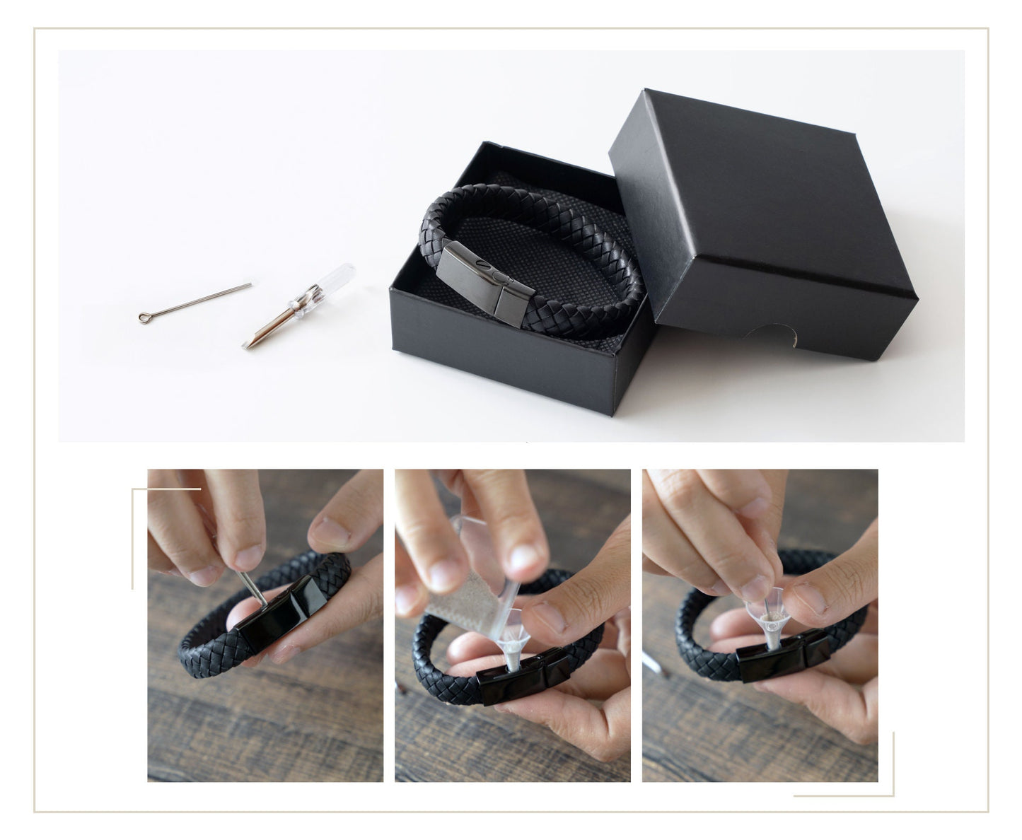 Custom Engraved Cremation Bracelet | Store Ashes