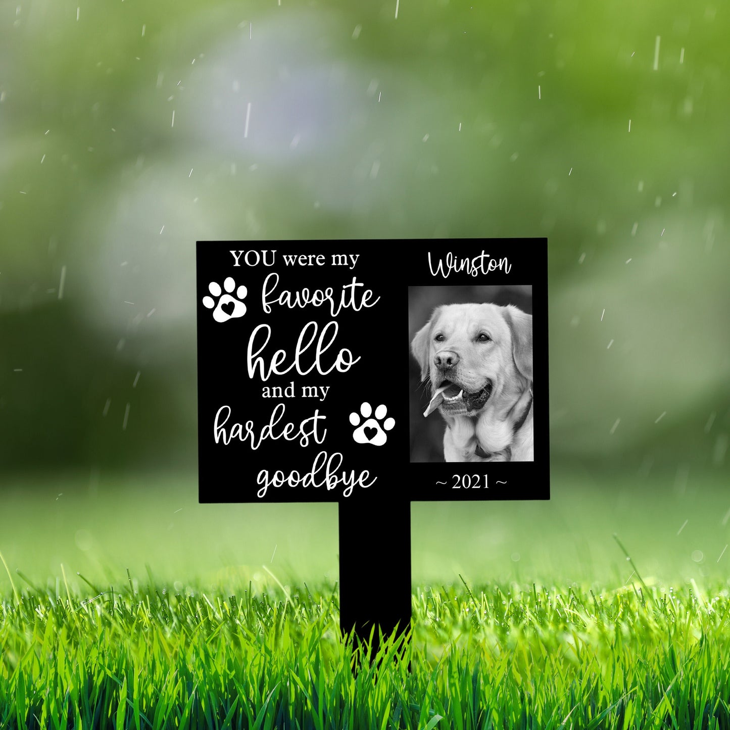 Custom Grave Memorial Marker Pet Remembrance Stake