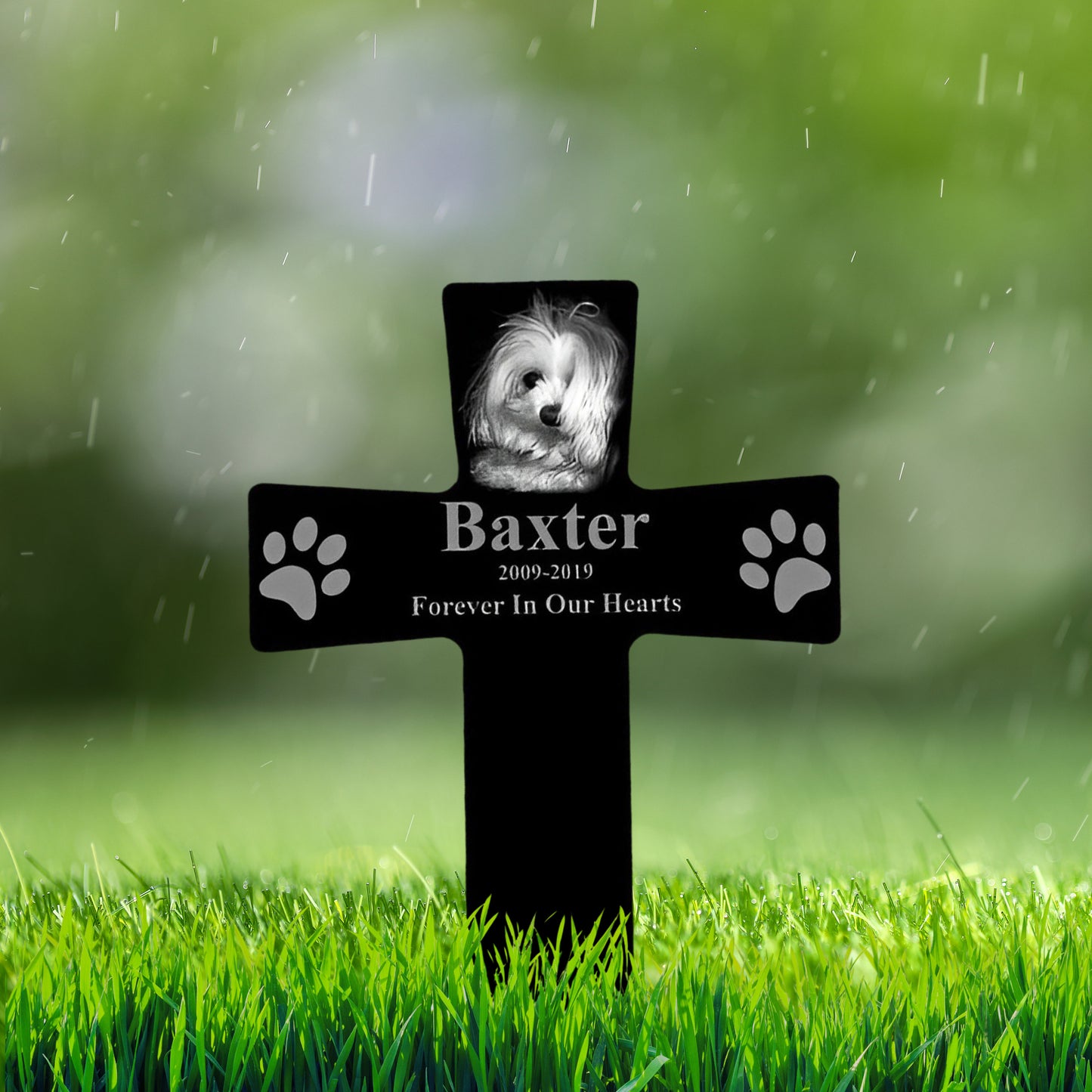 Personalized Pet Grave Marker W/ Photo Memorial