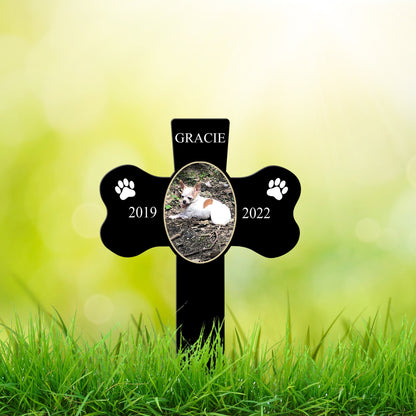 Custom Pet Grave Marker Stake with Photo