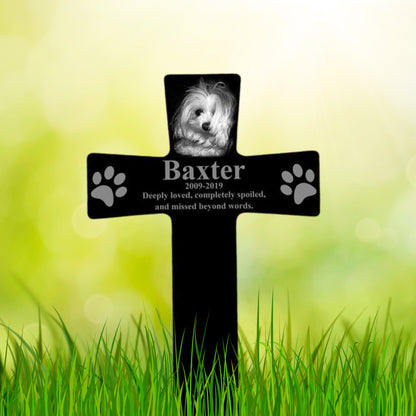 Personalized Pet Grave Marker W/ Photo Memorial