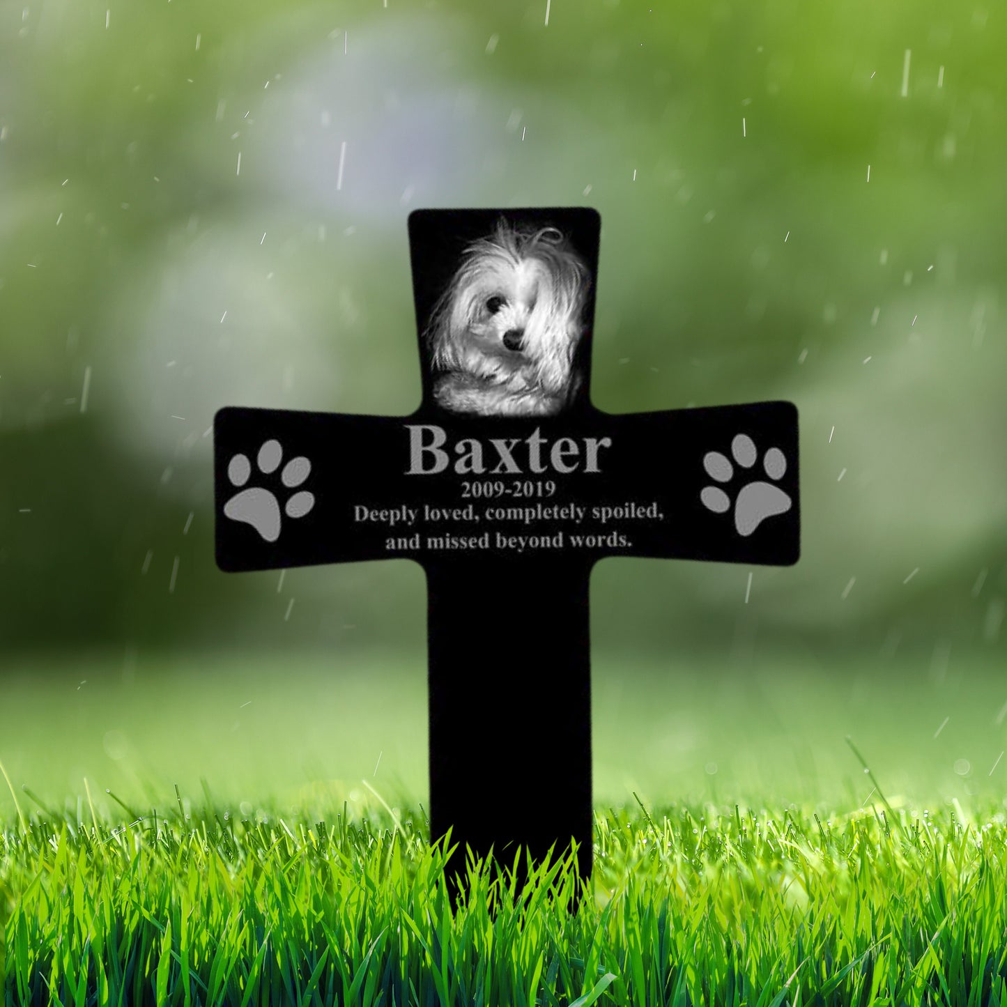 Personalized Pet Grave Marker W/ Photo Memorial