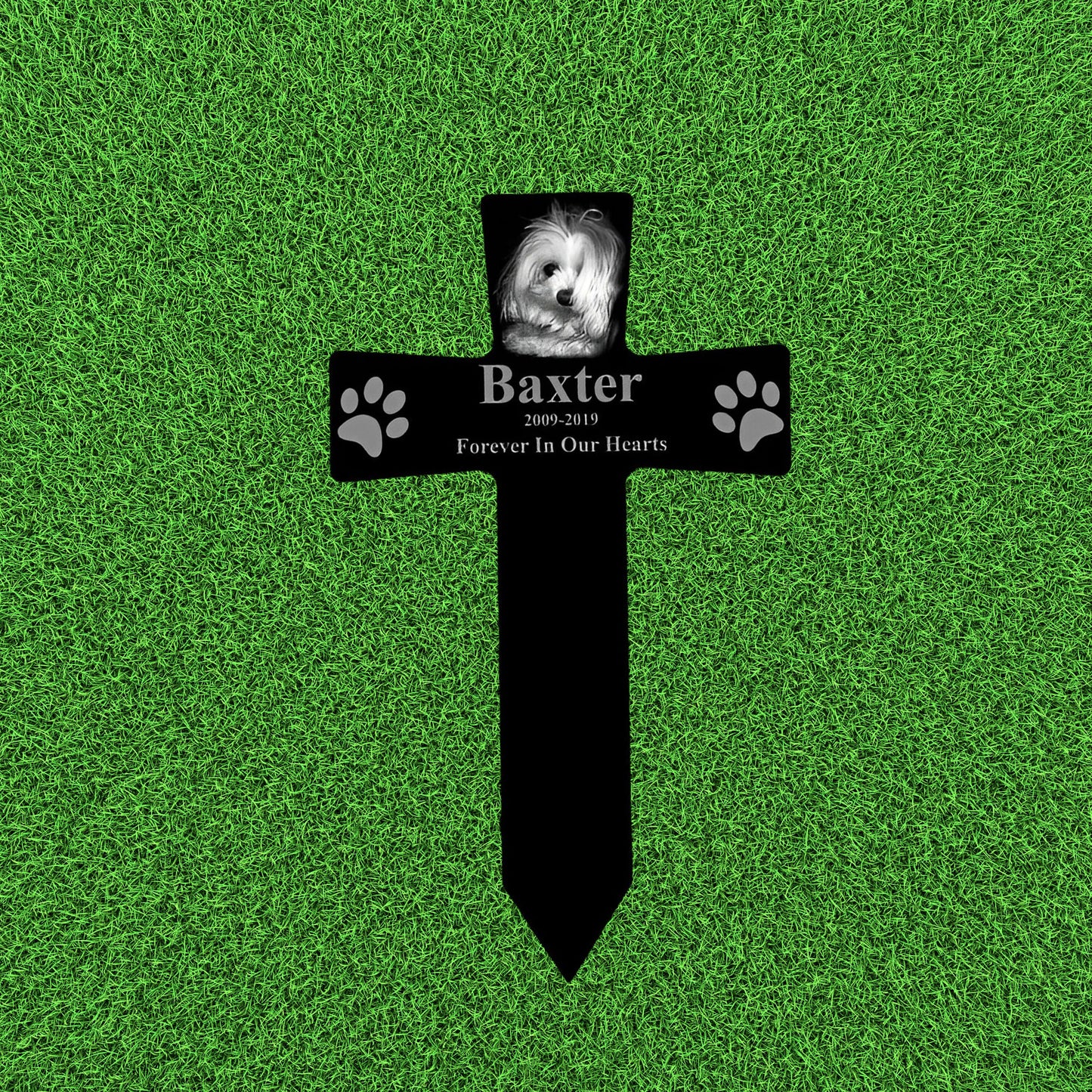 Personalized Pet Grave Marker W/ Photo Memorial