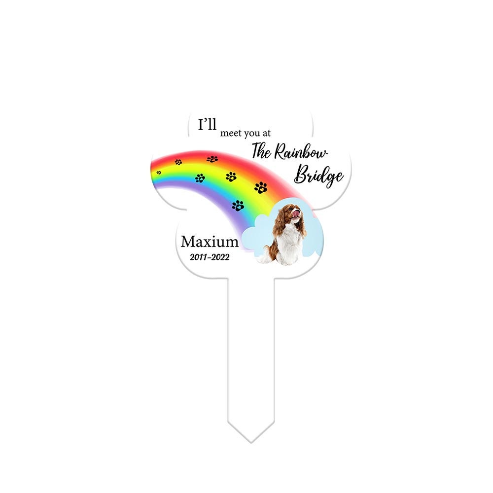 The Rainbow Bridge Personalized Memorial Grave Marker