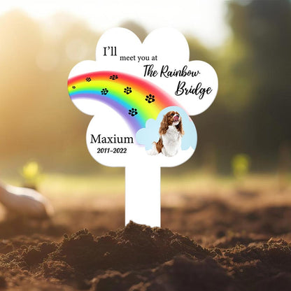 The Rainbow Bridge Personalized Memorial Grave Marker