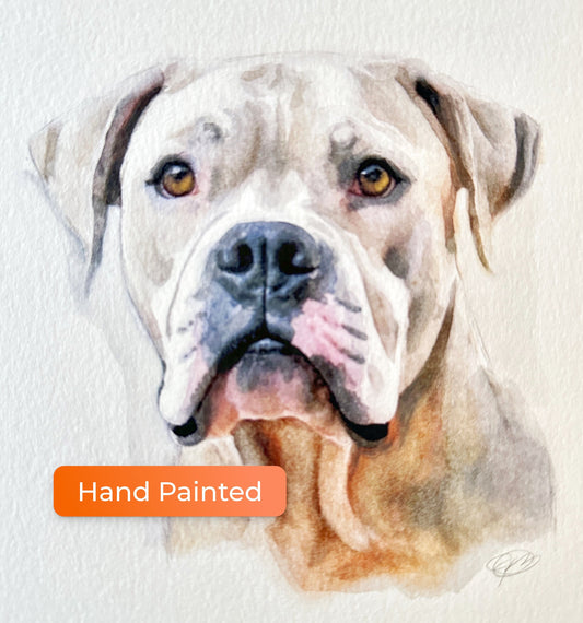 Hand-Painted Pet Portrait From Photo, Custom Watercolor Art, Made to Order Dog & Cat Painting, Family Pet Illustration, Customized