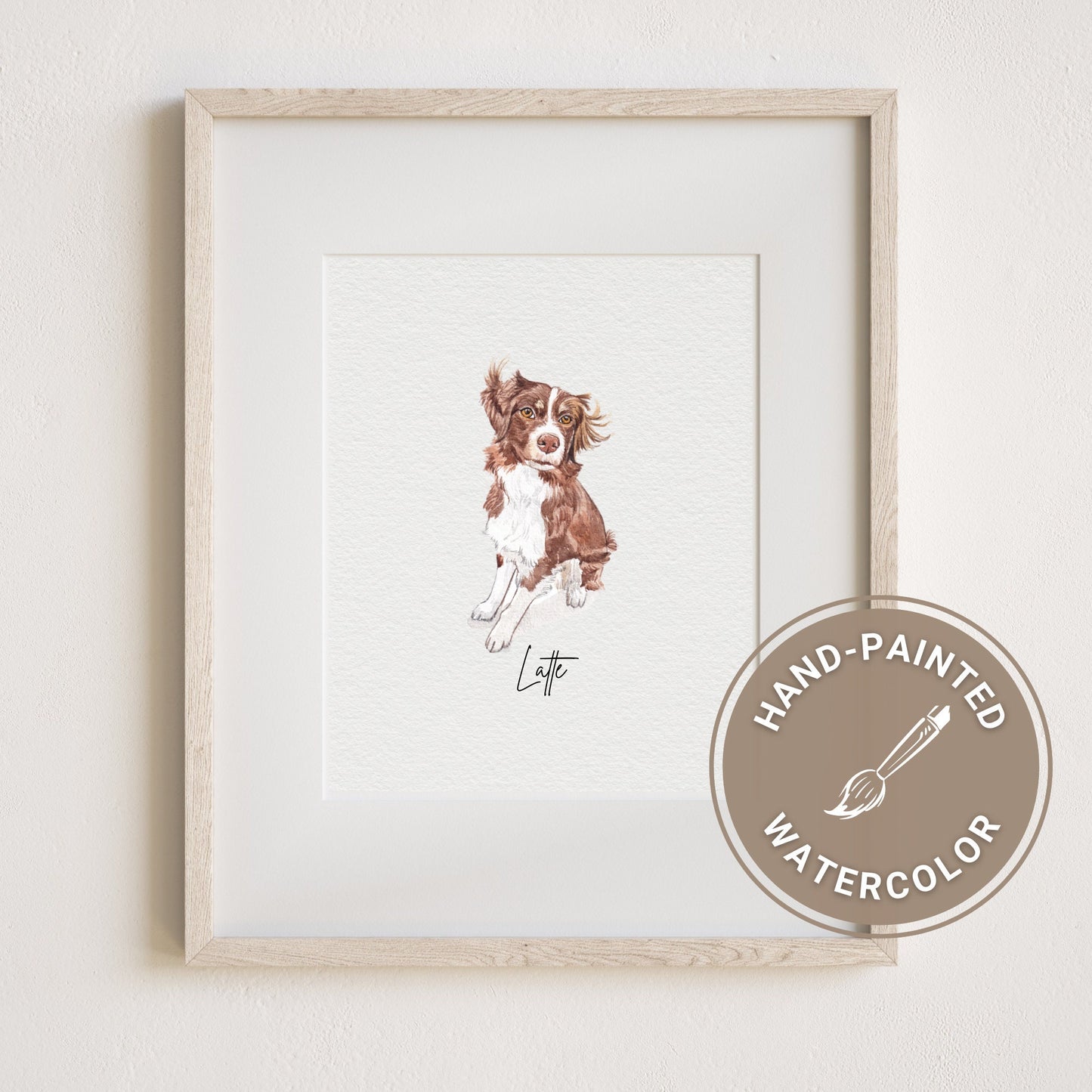 Custom Handpainted Watercolor Pet Portrait | Support Local Artists