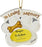 In Loving Memory Dog Paw with Gold Dog Bone Pet Memorial Ornament with Custom Pet name