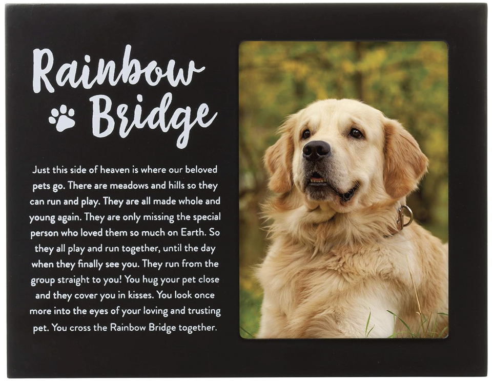 Rainbow Bridge Pet Memorial Picture Frame