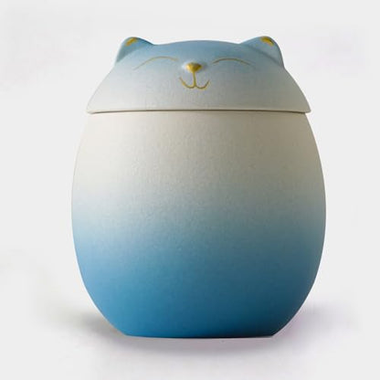 Happy Ceramic Cat Urn - 5 Colors & 2 Sizes
