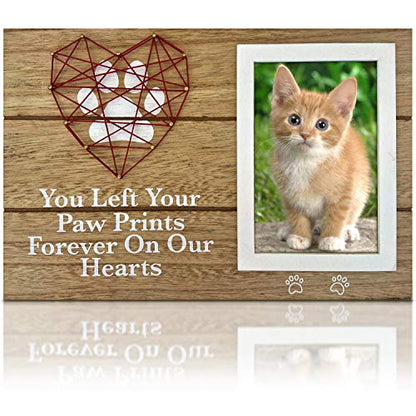 Cat Picture Frame with Paw Prints
