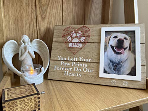 Pawprints Remembered Pet Memorial Picture Frame with Hanging Pendant — Pet  Memory Shop