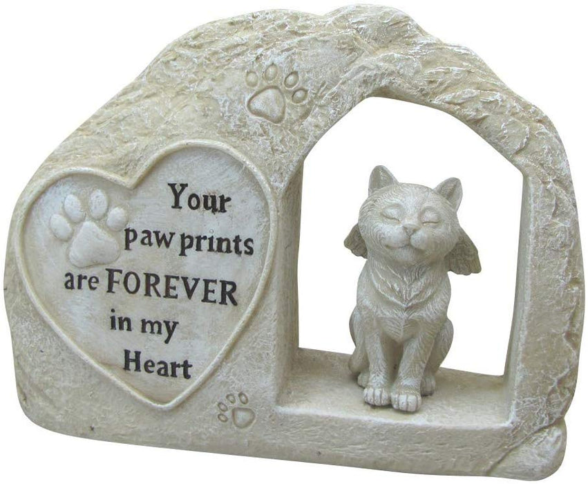 paw prints pet statue