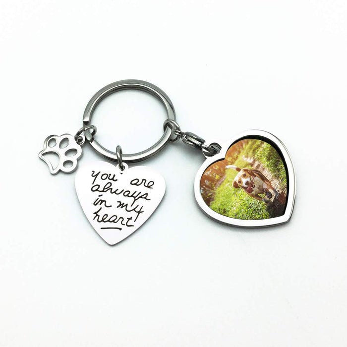 Pet Memorial Photo Frame Keychain