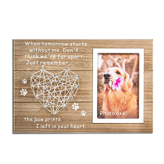 Paw Prints Sympathy Picture Frame for Pet Loss