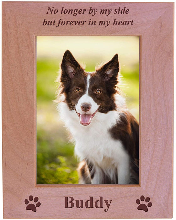 Custom Engraved Wood Dog Picture Frame